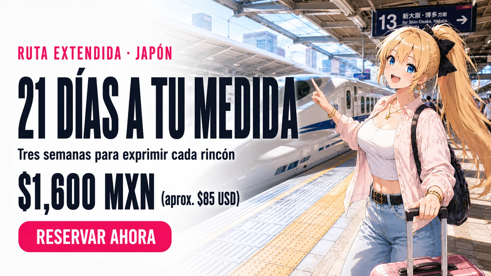Ruta Extendida · 21 días a tu medida · $1,600 MXN