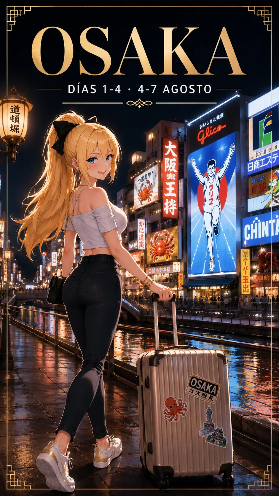 Portada de sección Osaka del itinerario Honoka - días 1 al 4, del 4 al 7 de agosto