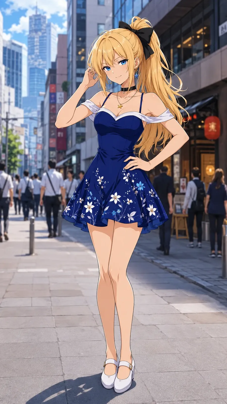 Blue dress day